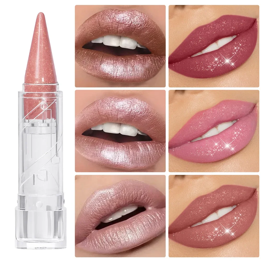 Lip Liner Pencil - 6 цветов перламутровая бархатная помада-ручка, многофункциональная