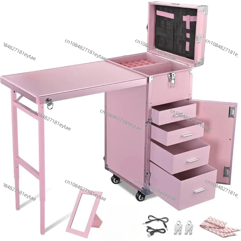 Beauty Makeup Trolley - Маникюрный стол, складной стол для ногтей,