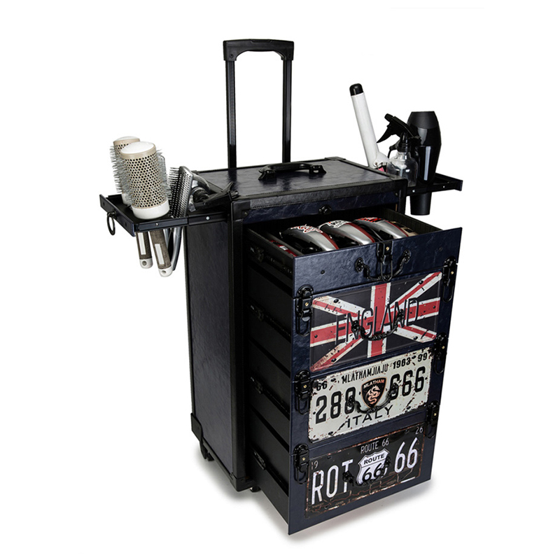 Beauty Makeup Trolley - Парикмахерская тележка, ящик для инструментов, ретро