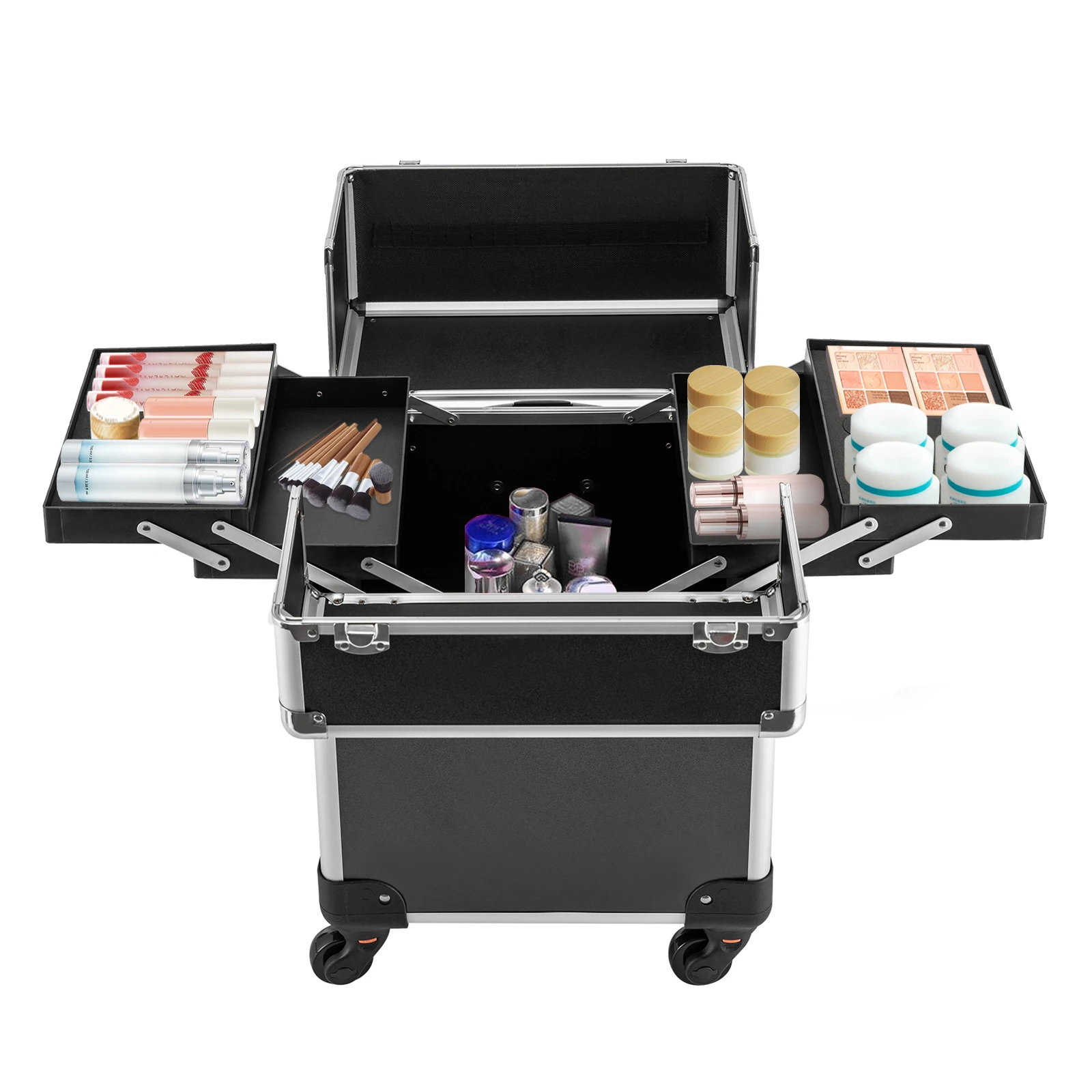 Beauty Makeup Trolley - Большой косметический чемодан-тележка для визажистов, парикмахеров