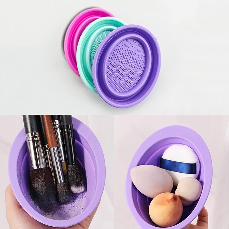 Beauty Makeup Organizer - Мягкая силиконовая кисточка для макияжа, складная