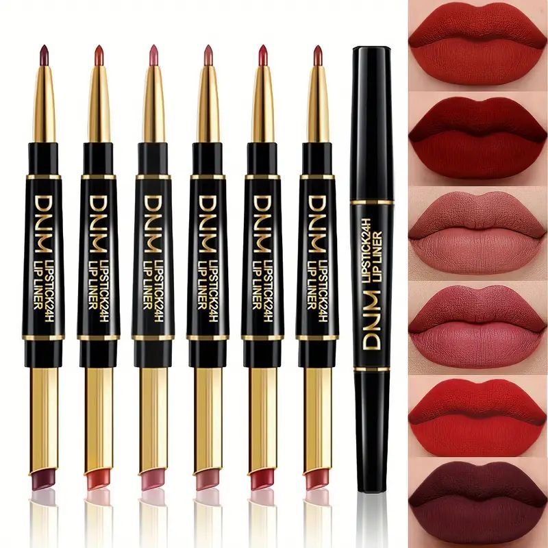 Lip Liner Pencil - 12-цветная двусторонняя губная помада и карандаш