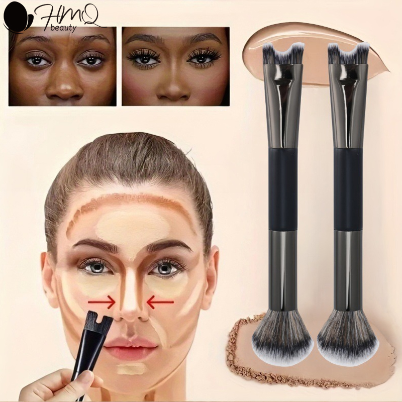 Huda Beauty Makeup Brush Set - U-образная кисть для макияжа с двойной