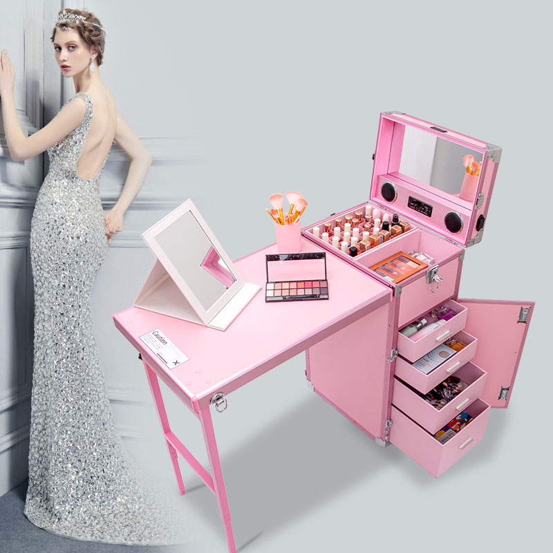 Beauty Makeup Trolley - Профессиональный кейс для макияжа, роскошный чемодан
