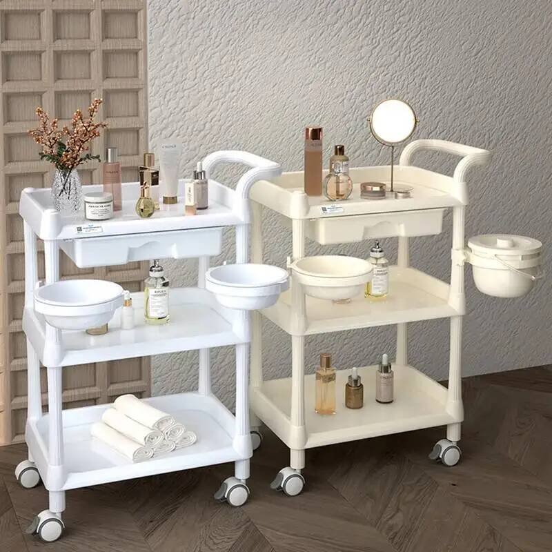 Beauty Makeup Trolley - Мобильная тележка-органайзер для салона красоты, маникюра,