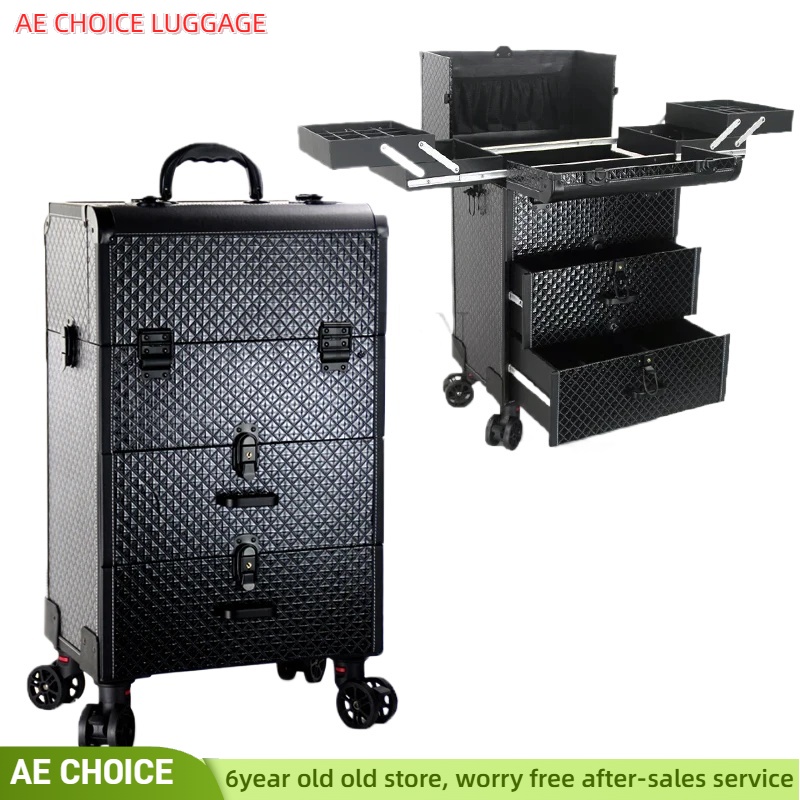 Beauty Makeup Trolley - Новая косметичка-тележка, чемодан на колесах для
