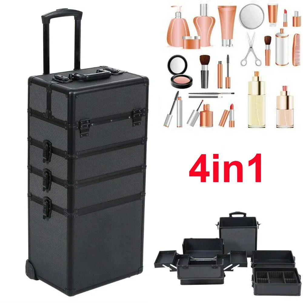 Beauty Makeup Trolley - Тележка-4 в 1, чехол для макияжа,
