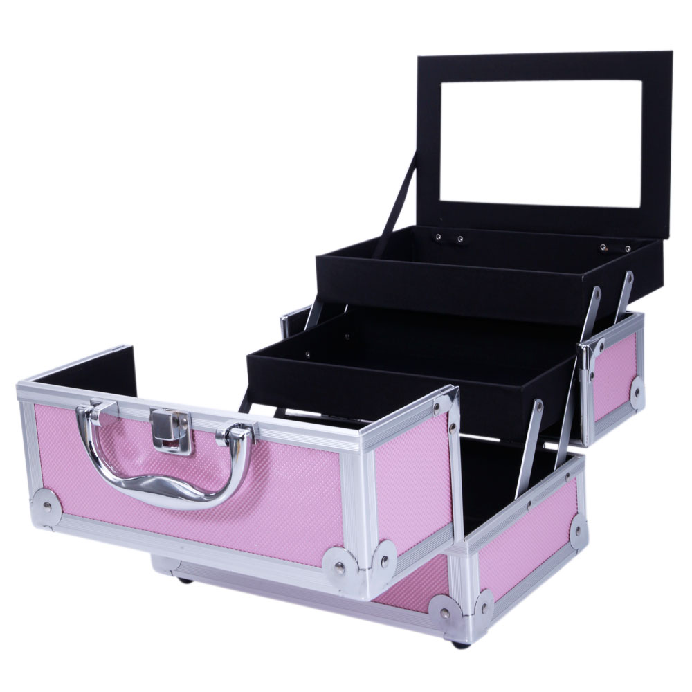 Розовый кейс для косметики из  – обзор и цена Beauty Makeup Organizer