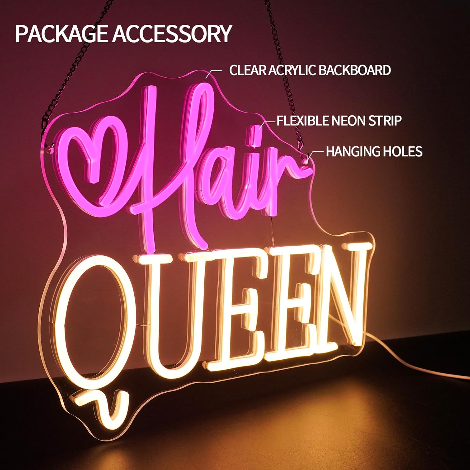 Неоновая вывеска «Королева вол – обзор и цена Beauty Queen Makeup Studio
