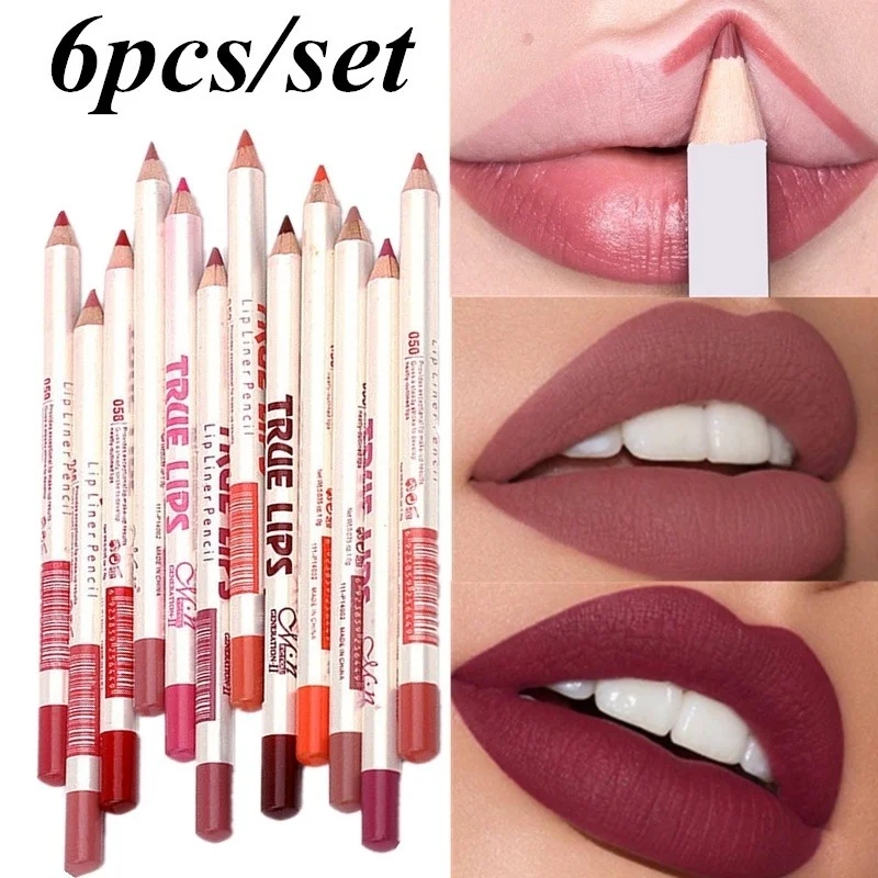 6 шт./компл., косметический пр – обзор и цена Lip Liner Pencil