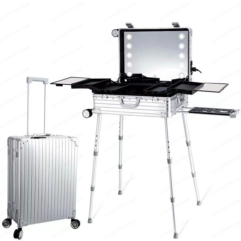 22-дюймовый чемодан-тележка с  – обзор и цена Beauty Makeup Trolley