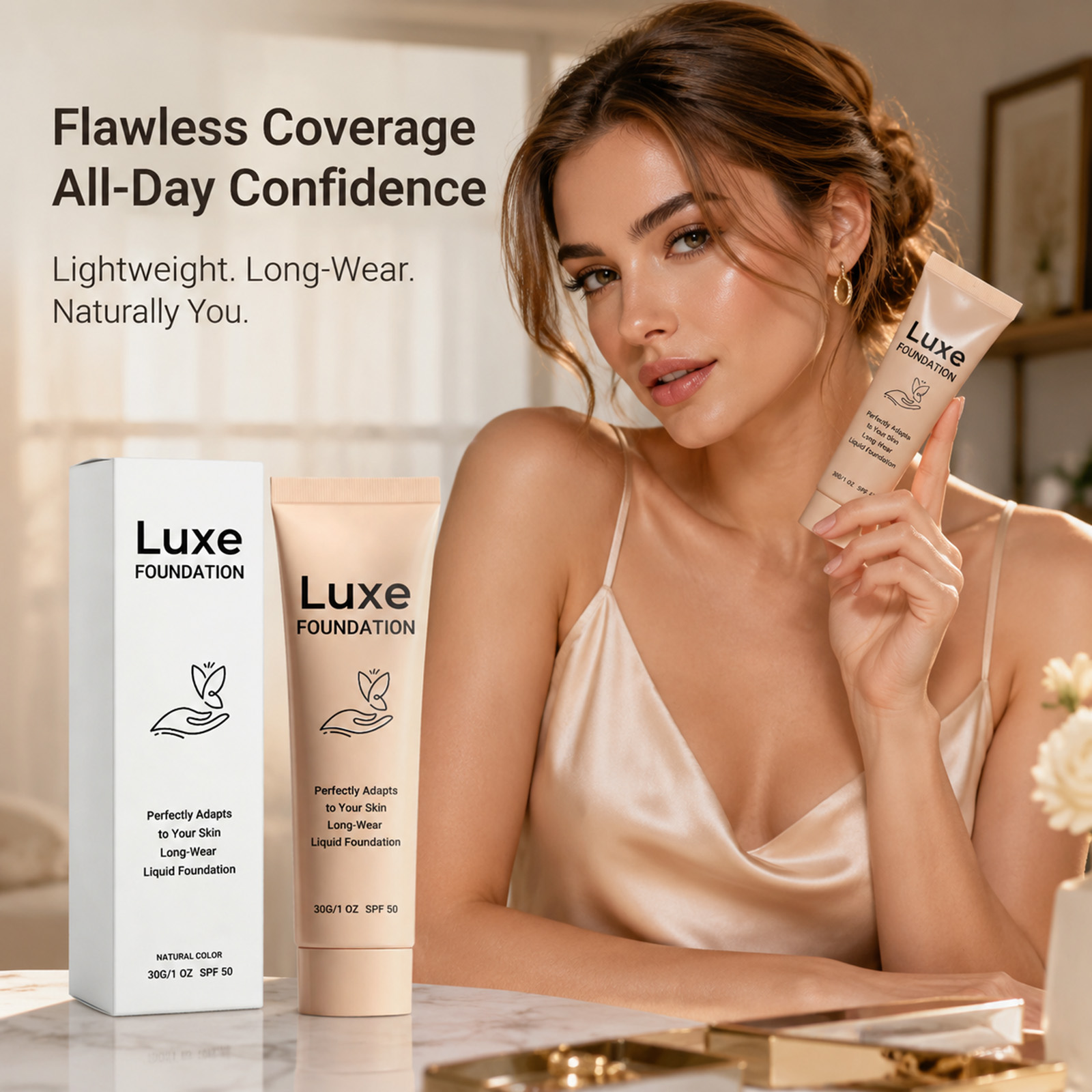 Тональный крем с SPF 50+ и эфф – обзор и цена Beauty Makeup Foundation