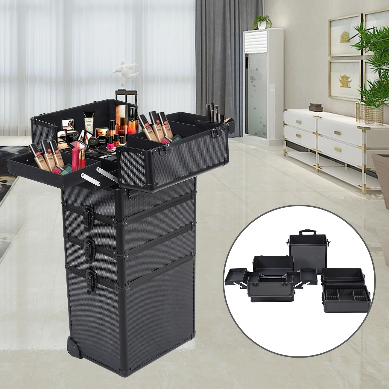Тележка-4 в 1, чехол для макия – обзор и цена Beauty Makeup Trolley